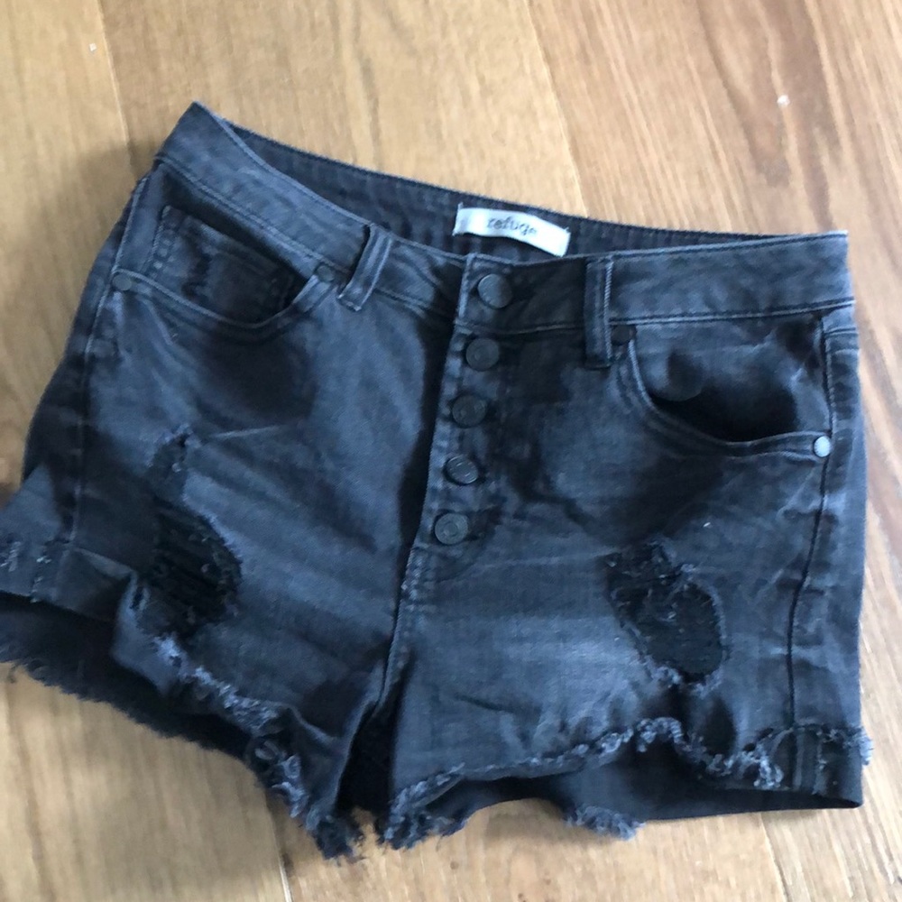 High waisted cut offs